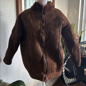 Shearling Brown Leather Jacket for Women